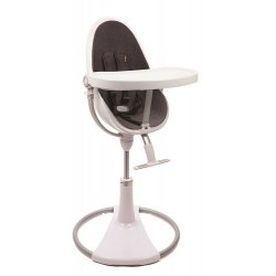 white-demim - Стульчик для кормления Bloom Fresco Chrome White / Black Comfort